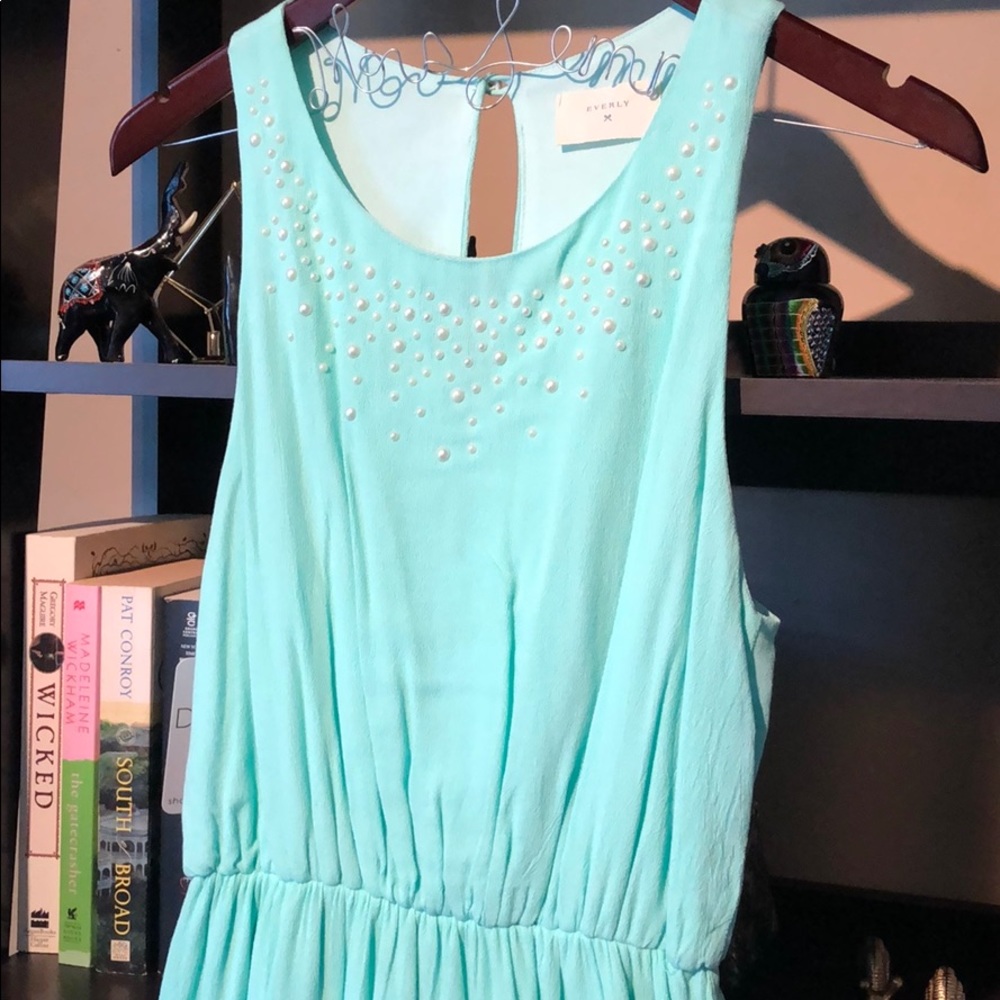 Dress with pearl detail
